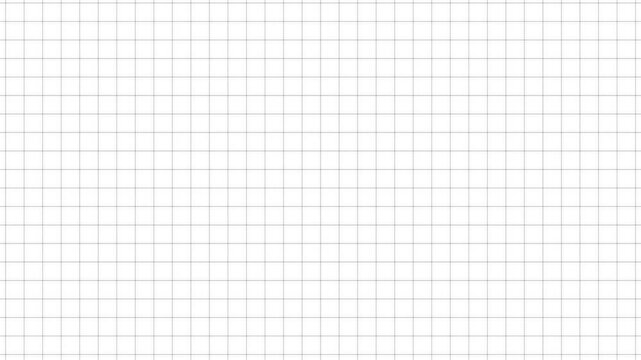 Minimalist grey grid line animation with smooth directional lines motion from multiple sides and plus symbols on soft white background. 4K animated for background,