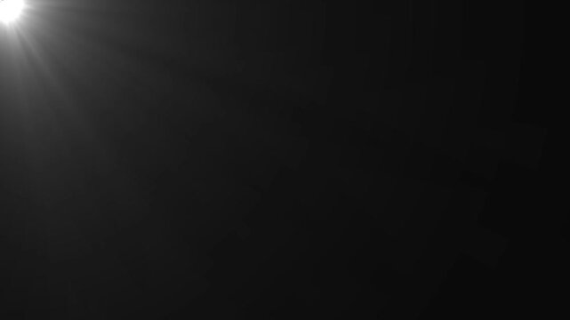 Loopable smoke illuminated by light rays on black background for video overlay and compositing effects