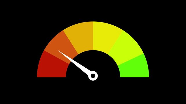 Dashboard speedometer and tachometer of a sports car. car's speedometer gauge animated. Modern stylish speedometer gauge meter animation
