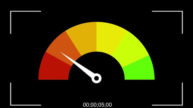 Video recording camera screen with  Simple speedometer icon. Risk concept on speedometer with camera overlay with recording frame. recording camera screen with 4K resolution.  car speedometer 