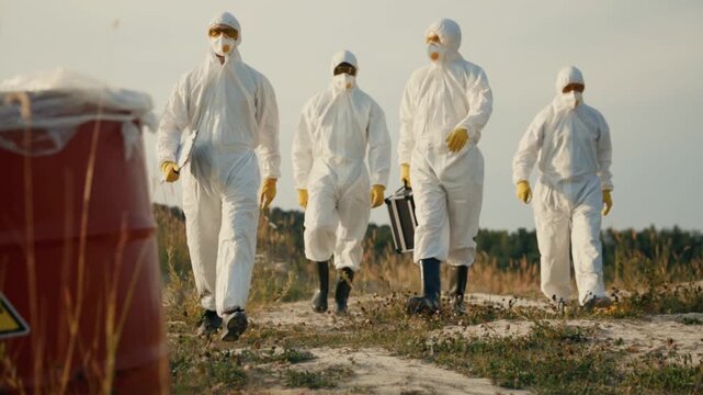The Hazardous Waste Symbol featuring Toxic Workers donned in Protective Gear is significant