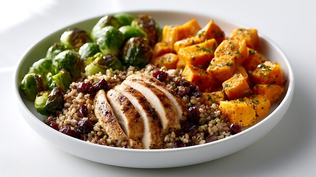 Healthy Grilled Chicken Meal with Quinoa and Vegetables