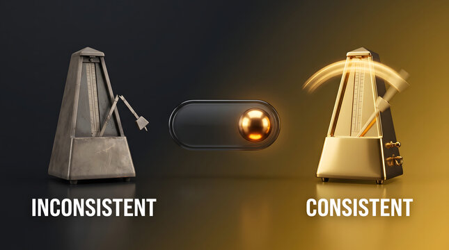 Metronome consistency concept with inconsistent