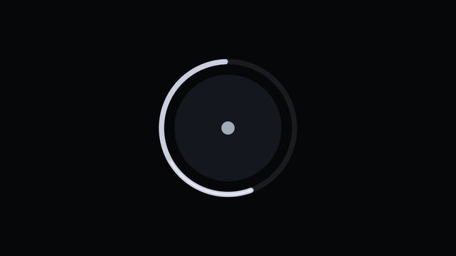 White Progress Ring Arc Length Bounce Animation