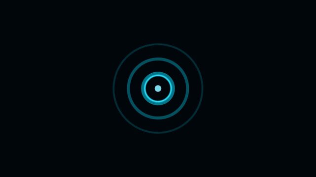 Cyan Progress Ring Pulse Expand Ring Animation