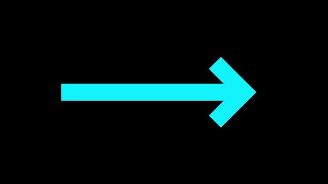 Arrow pointing to right animation. direction symbol indicating back or previous page. arrow bouncing left to right. arrow direction. arrow icon animation. Directional sign arrow 4k video