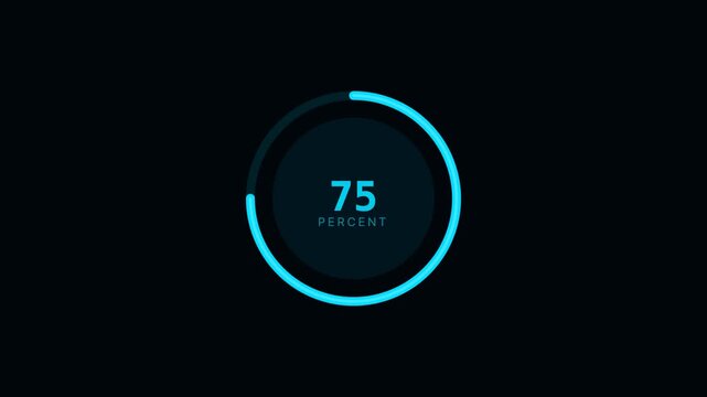 Cyan Progress Ring Progress Ring Fill Animation