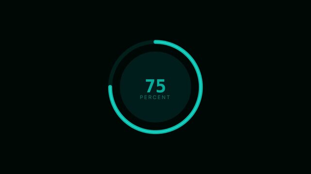 Teal Progress Ring Progress Ring Fill Animation