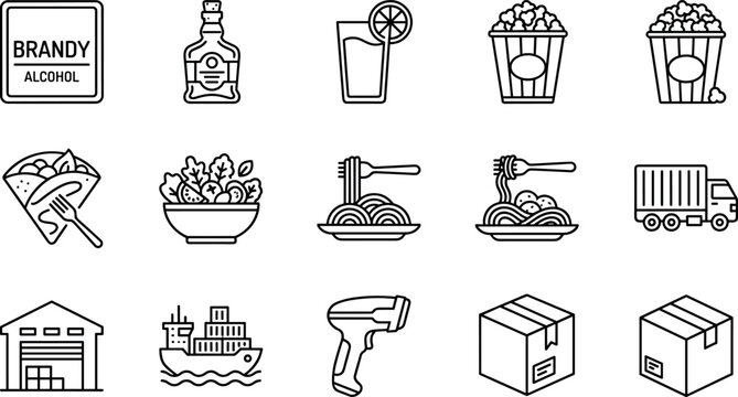 Vector vintage hand drawn illustration set of craft cocktails and herbal drinks featuring hibiscus tea rosemary highball gin tonic and elixir bottle