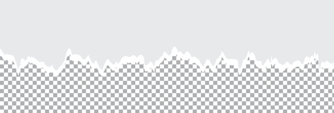 Horizontal torn paper edge. realistic torn paper Ripped squared Vector illustration