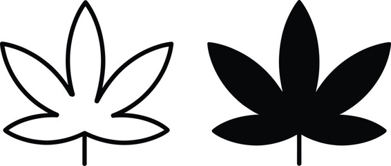 Weed Icon Set Featuring Garden Weed, Wild Plant, and Landscaping Symbols for Nature and Agriculture © Komola