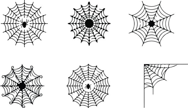 Black and white floral mandala patterns with leaves on white Background. 