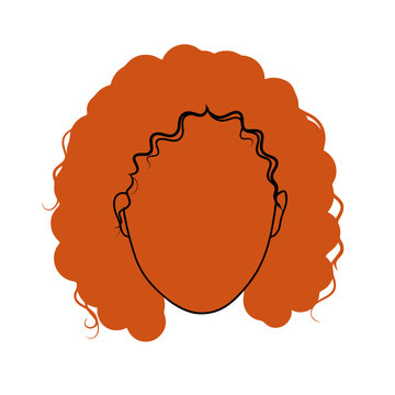 Curly Afro Hair Vector Illustration
