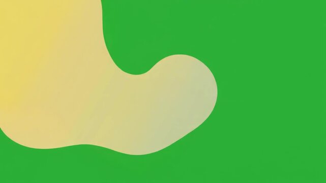 Two bright circles floating on a vibrant green background