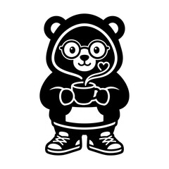 Fototapeta premium Gamer Bear Controller Vector