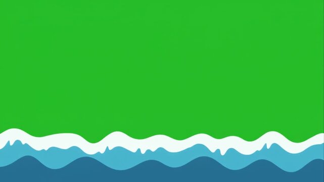 Seamless abstract background with modern gradient waves in vibrant green and soft blue tones