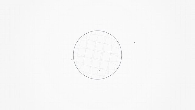 Digital data matrix flow animation, grid pattern evolving