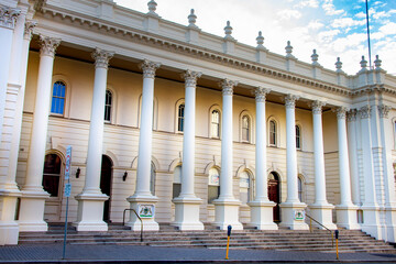 Fototapeta premium Facade of the Launceston Town Hall in Tasmania - Australia