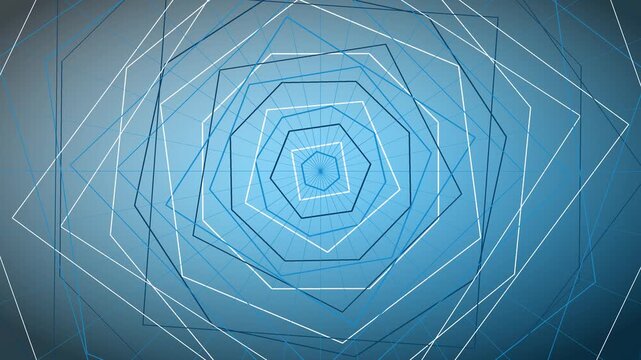 Abstract Blue Tunnel Animation for Tech or Futuristic Backgrounds