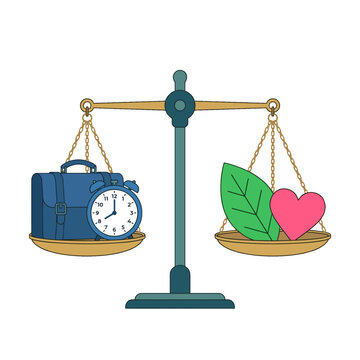Work Life Balance and Burnout Prevention Vector