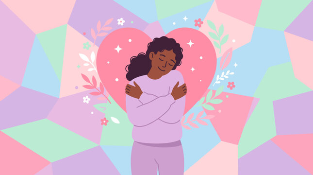 Self Love and Mental Acceptance Vector