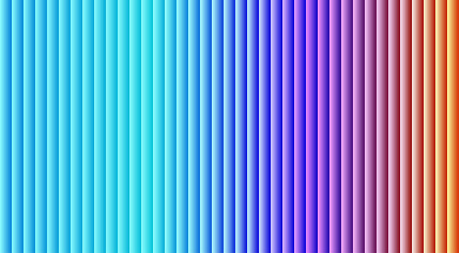 Vertical gradient background, with parallel stripes, transitioning from cyan, and blue to, purple, pink, and, warm orange tones