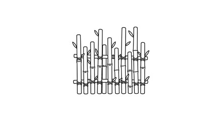 Obraz premium A black and white illustration of a fence.