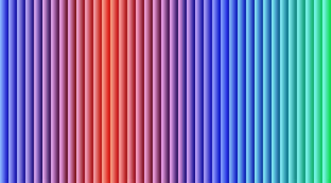 Vertical gradient stripes background, with rainbow color, transitions, soft light, and shadow effects, on parallel columns