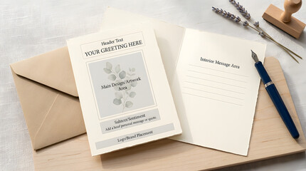 Fototapeta premium Patriot day greeting card mockup remembrance and memorial stationery design