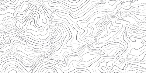 Topographic map lines showing terrain elevation contours with topography elevation geography cartography landscape technical abstract navigation geological physical analysis illustration © MOHAMAD