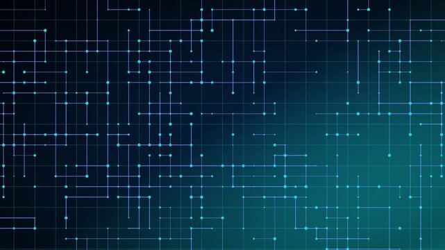 Abstract Blue Lines Forming Geometric Shapes on Dark Background