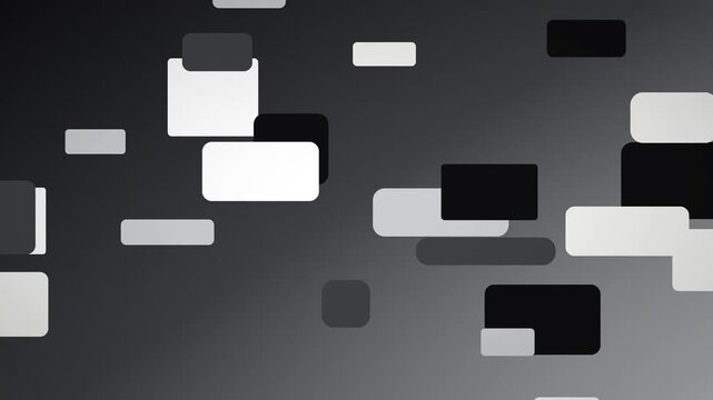 Abstract geometric forms animate in monochrome for modern design projects