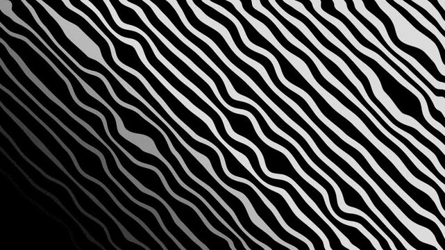 Abstract monochromatic wavy line pattern suitable for backgrounds, print designs, textiles, and modern digital art projects. Optical illusion mesmerizing.