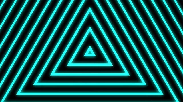 Line radio wave patterns in glowing cyan neon geometric digital art, suitable for technology backgrounds, musicthemed designs, and futuristic concepts.