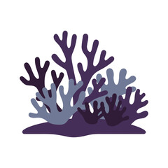 Fototapeta premium Flat illustration of coral reef branches