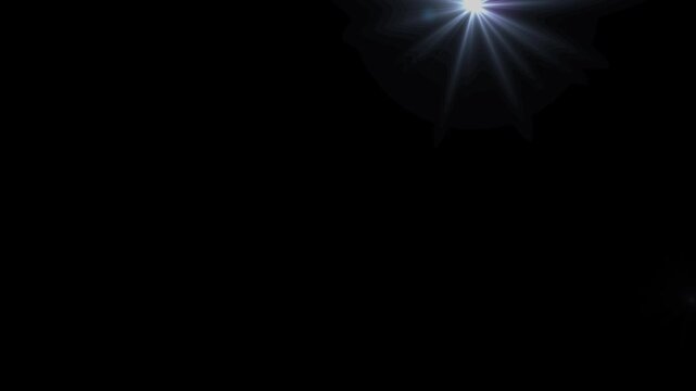Paparazzi Camera Flashes Animation. Realistic Multiple Bright Blinking Camera Flashes 4K, Shutter Click and Lens Flares Effect on Black Background Seamless Loop Alpha Channel