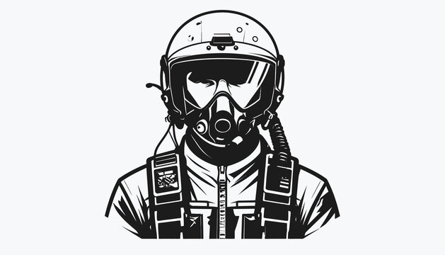 Soldier wearing a gas mask.