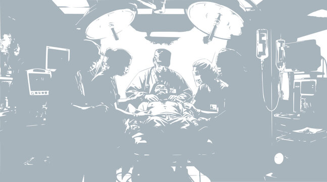 operating room, surgery, medical team