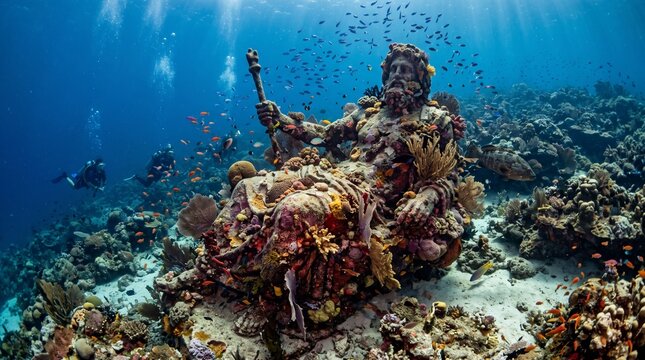 Underwater Sculpture in the Bahamas