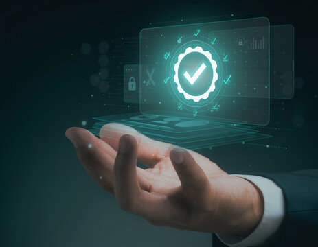 Digital quality assurance and cybersecurity certification concept