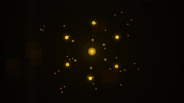Animated abstract looping background of Dark Net, futuristic technology and digital art concept motion graphics 4K UHD