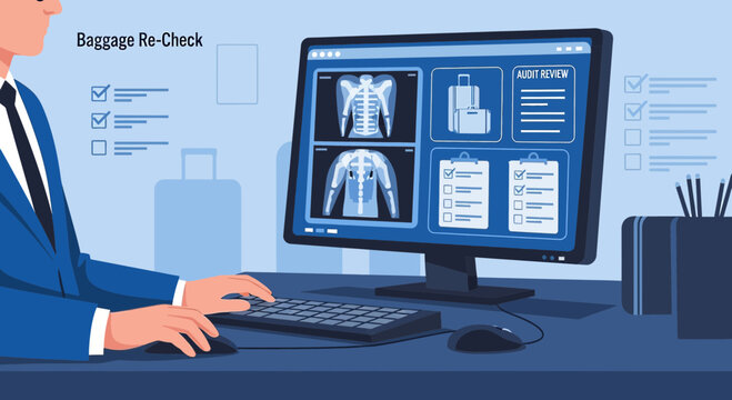 Airport Security: Baggage Re-Check Process Online Service