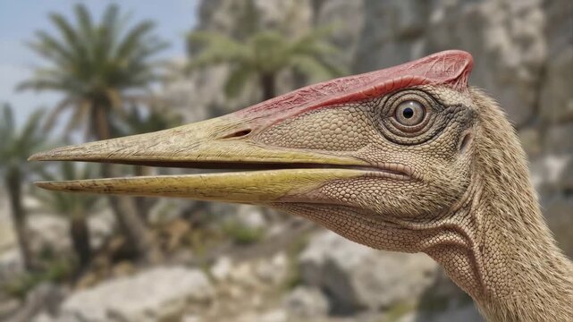 Germanodactylus (Germanodactylus cristatus), Late Jurassic pterosaur, scientifically accurate representation, bony sagittal crest, beak