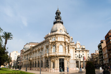 Obraz premium Cartagena City Hall building in Cartagena, Murcia, Spain