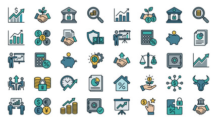 Obraz premium IconaStudio presents a flat thin line TV stick and TV box vector icon set featuring streaming hardware