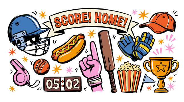 Cricket club t shirt design. Sports champion league artwork for posters. Score home.