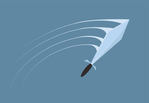 This dynamic vector illustration features a sharp sword slashing swiftly through the air, creating stylized speed lines. It evokes power, agility, and action. Nobody is present.