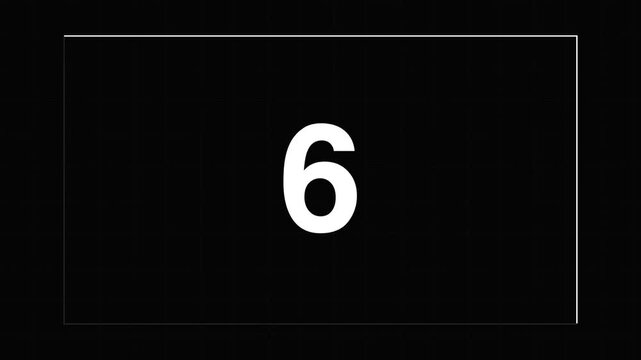 Swiss Design Minimalist Grid Clean 10 Seconds Countdown Timer White on Black