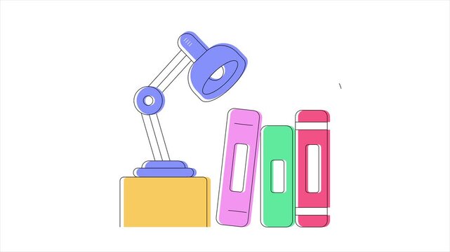 Study Lamp  Animated Mp4 File	