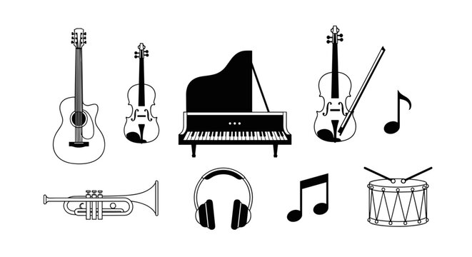 Music Instruments and Symbols.